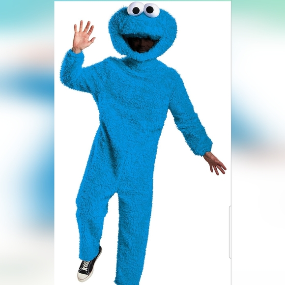 Disguise Men's Full Plush Cookie Monster Prestige Adult Costume - Picture 1 of 4